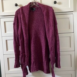 Hurley Women’s Berry Oversized Knit Sweater Cardigan w/ Pockets - Size XS/S